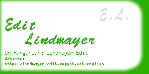 edit lindmayer business card